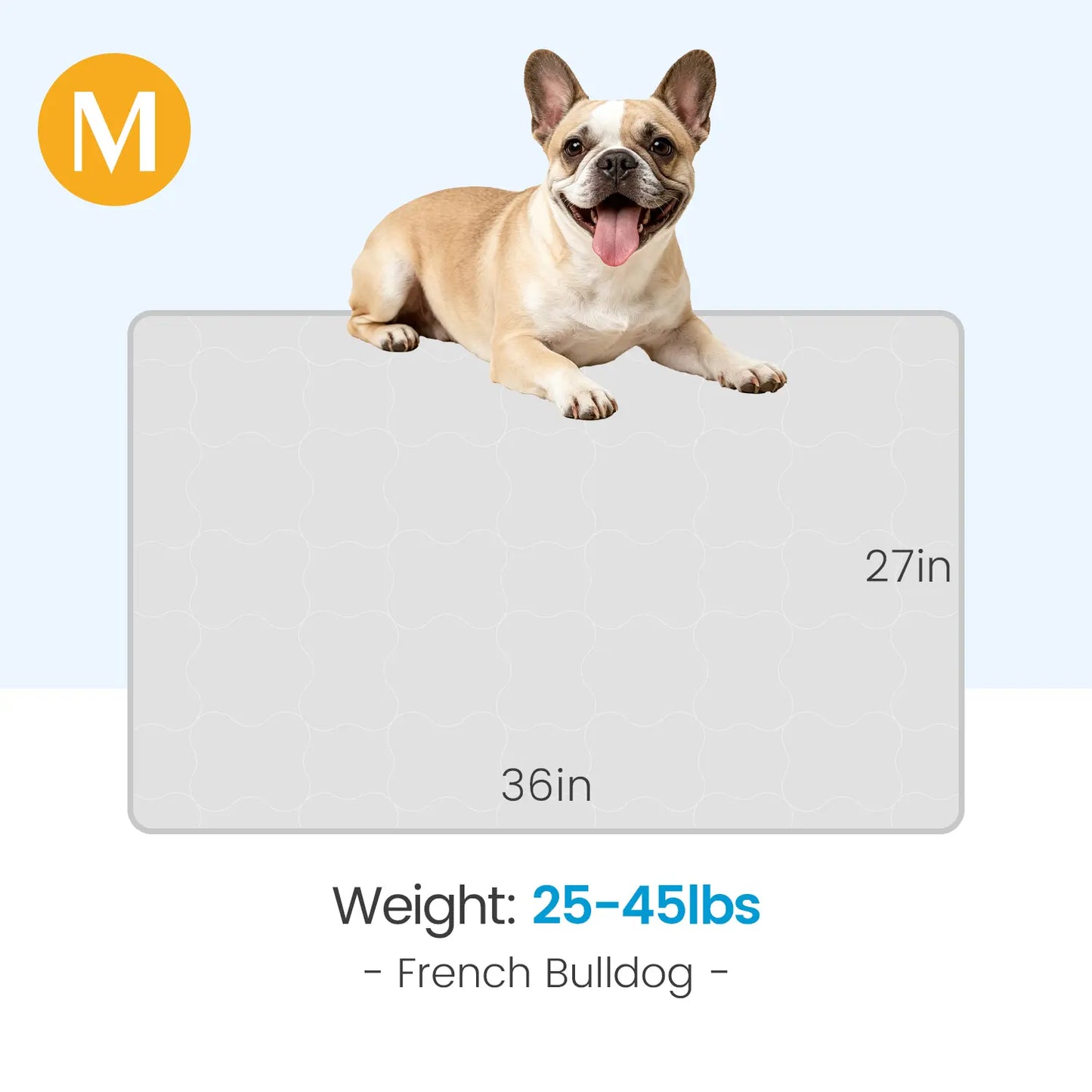 Extra Large Self-Cooling Dog Mat (47" x 32") - Breathable and Washable Pet Pad for Large Dogs, Ideal for Outdoor and Home Use in Summer - Gray