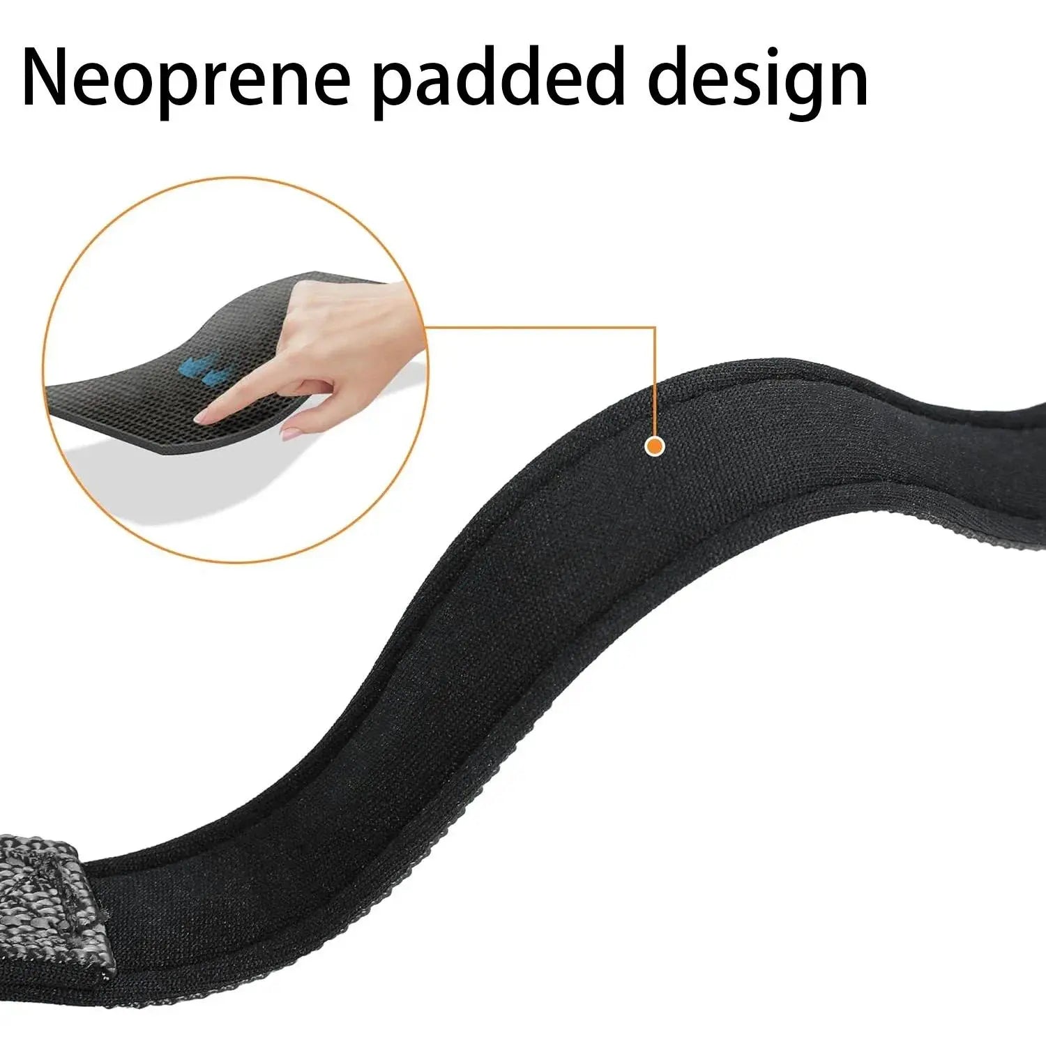 Premium Adjustable Dog Collar with Waterproof AirTag Case, Reflective Soft Padding for Large Dogs